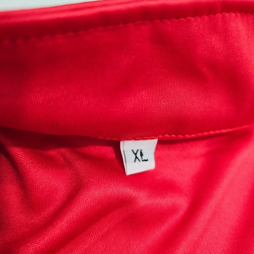 Saratoga Pullover Mens XL Red Quarter Zip Performance Long Sleeve